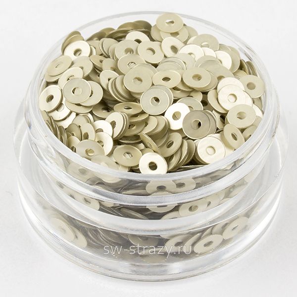 Пайетки 3 mm плоские (226W) Champagne ST 3 гр