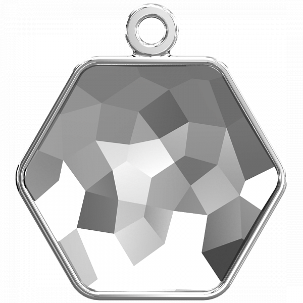 4683/J 10,0x11,2 mm Rhodium Plating (с одним ушком)