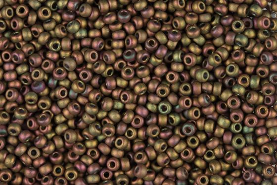 Seedbead Miyuki 15/0 2035 Matte Metallic Khaki Iris