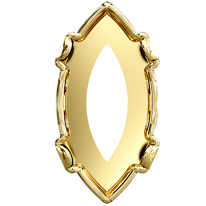 4228/S 15x7 mm 3PH203 Light Gold Plating