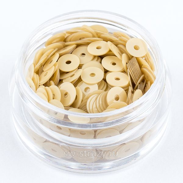 Пайетки 4 mm плоские (8134) Sabbia OP 3 гр