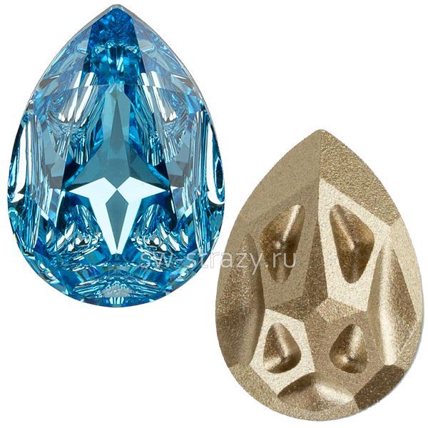 Кристаллы 4390 18x13 mm Aquamarine