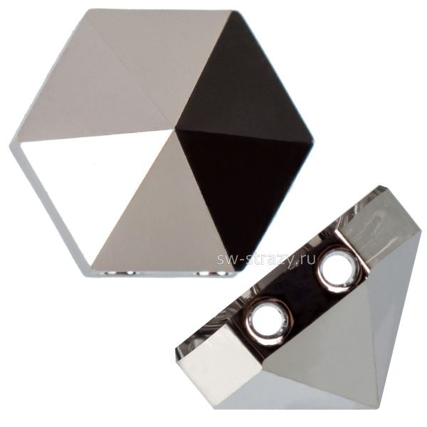 Бусины 5060 7,5 mm Crystal Light Chrome