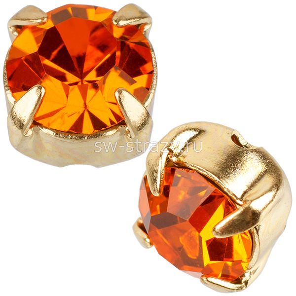 Шатоны в оправе ss 29 Sun/Gold