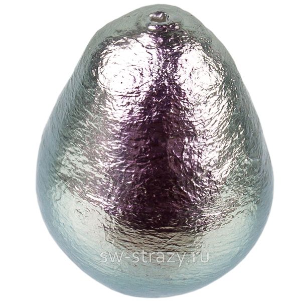 Жемчуг хлопковый капля 15х20 мм насыщенно-серый