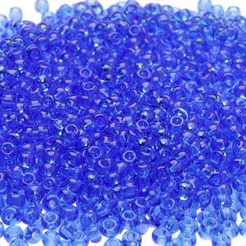 Бисер круглый 15/0 #0942 Прозрачный, сапфир