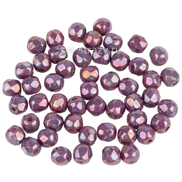Бусины граненые Firepolished 3 мм сливовый с АВ (03000-15781) 120