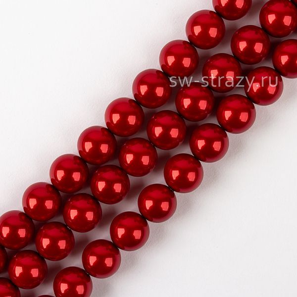 Round Pearl 1H 12 mm Red