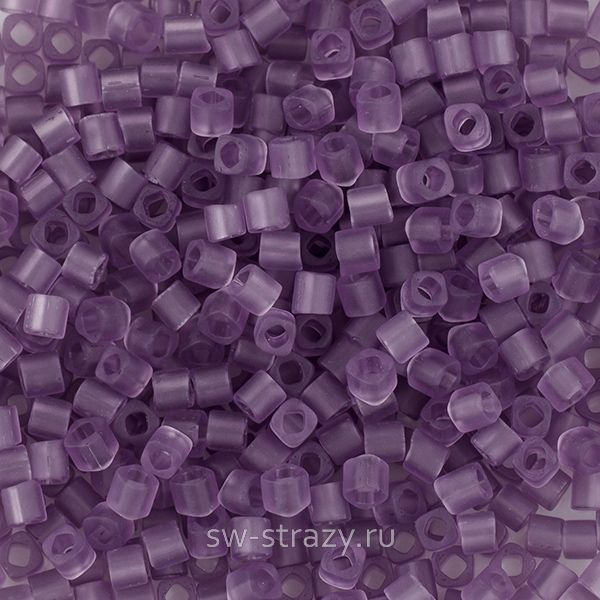Бисер Cube 1,5 mm #0019F Прозрачный матовый сахарная слива