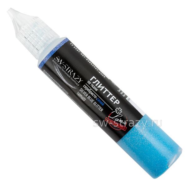 Глиттер по ткани Tair серебристо-синий 25 мл