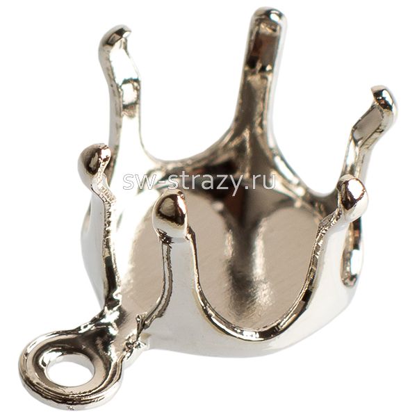 Подвеска для вставки шатона 8 мм серебро