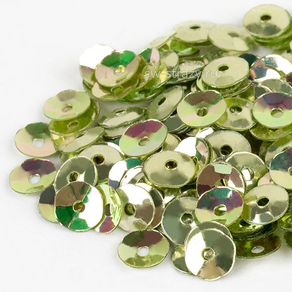Пайетки 4 mm чаша (7025) Verde MI 3 гр