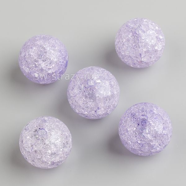 Бусина из кварца d=12 мм сиреневая