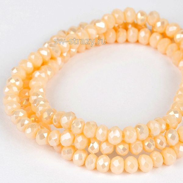 Бусины граненые Rondelle 2 мм кремовый АВ (351), 1 нить