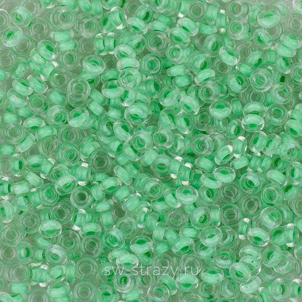 Demi Round 11/0 #0975 Окрашенный изнутри хрусталь\неоновый морской