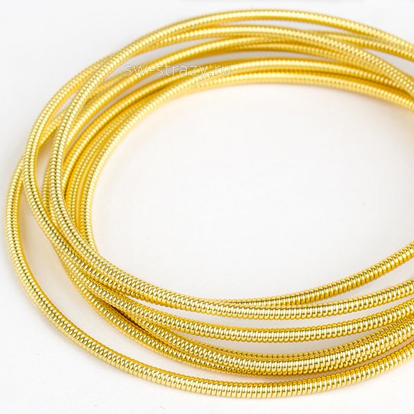 Канитель жесткая Золото бледное 1,2 мм (5гр)