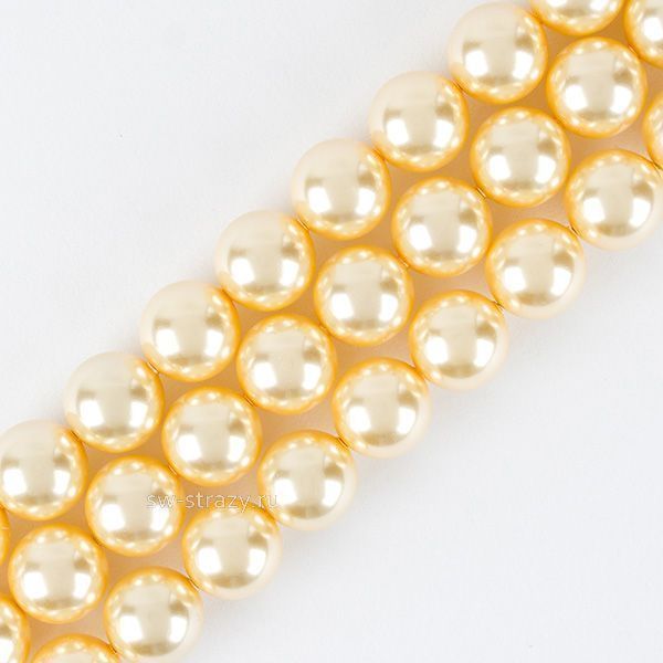 Жемчужины 5810 10 mm Crystal Light Gold Pearl