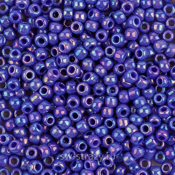 Бисер круглый 11/0 #0408 Непрозрачный радужный неви