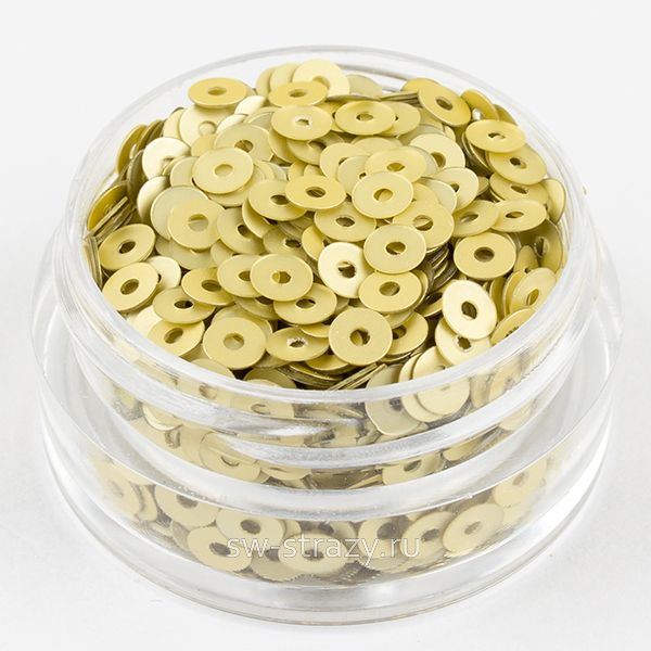 Пайетки 3 mm плоские (216W) Giallo Sole ST07 3 гр