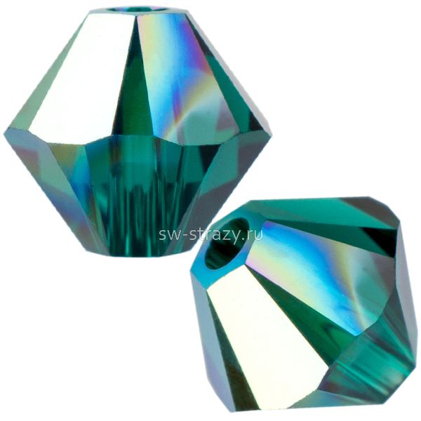 Бусины 5328 4 mm Emerald AB